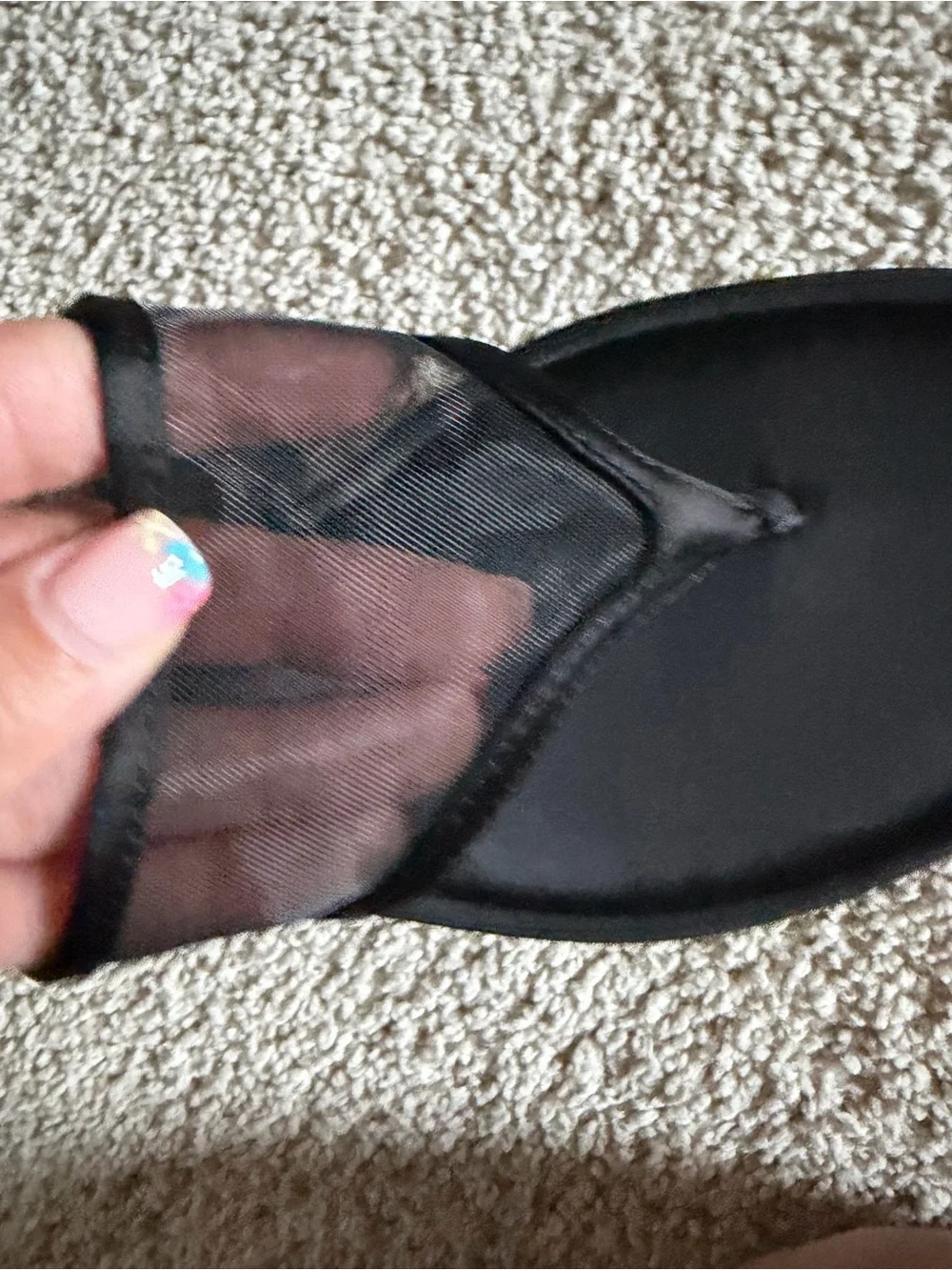 ZARA Black Minimal mesh Slide Sandals thong shoe